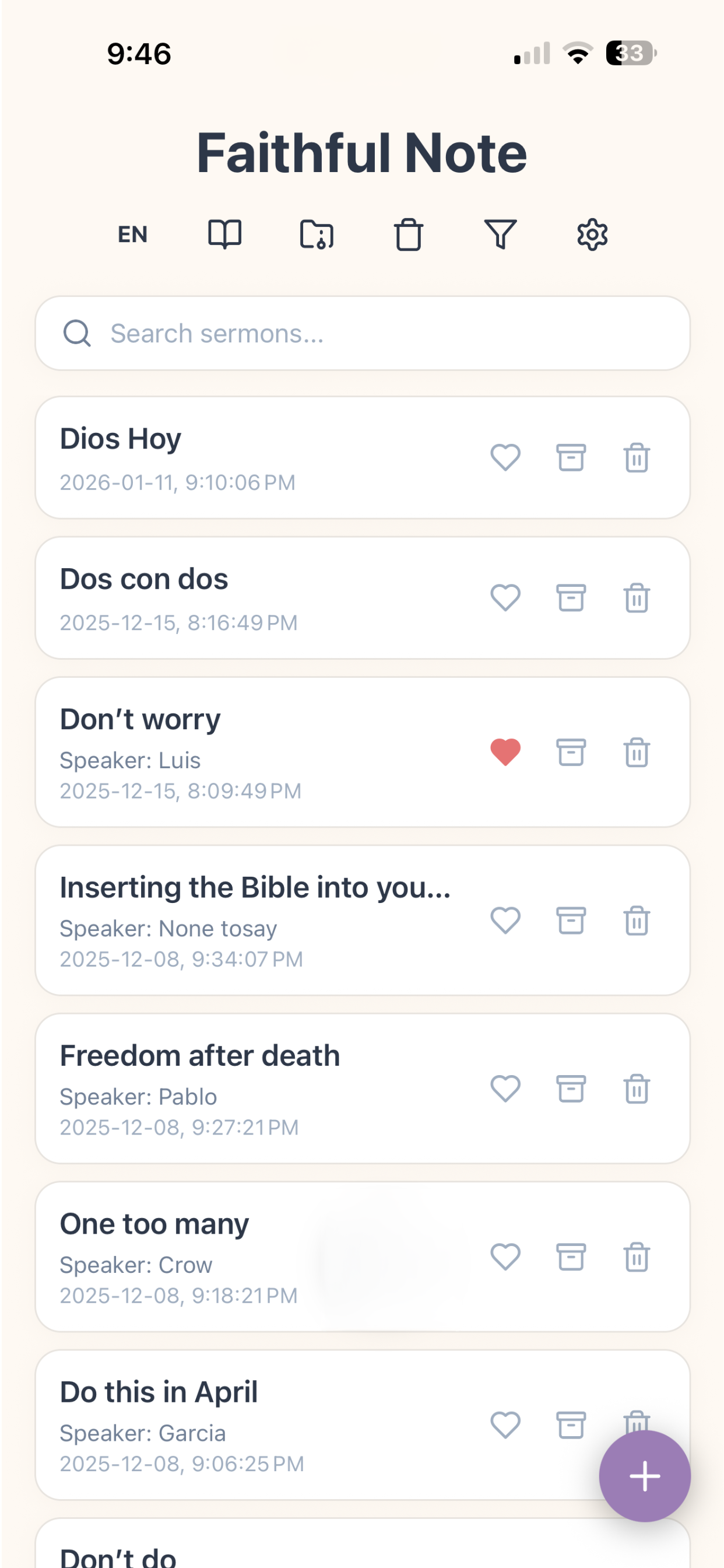 Faithful Note screenshot 2